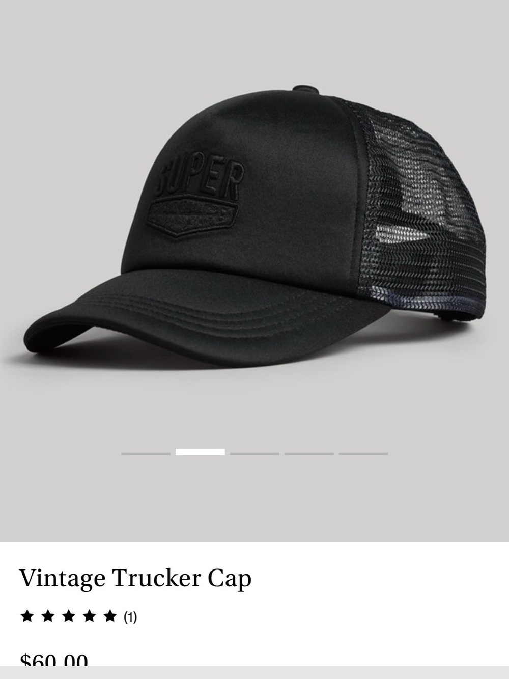 Superdry Black Logo Trucker Cap